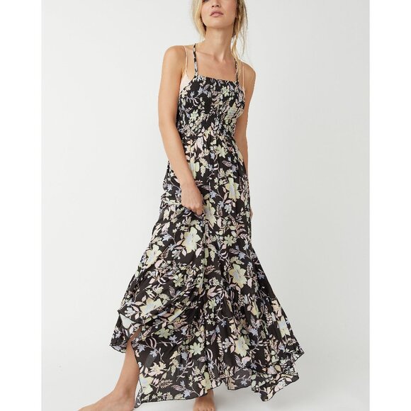 Free People Dresses & Skirts - 🎉LAST CHANCE🎉 FREE PEOPLE Heat Wave Printed Maxi / Midnight Combo